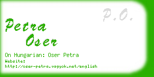 petra oser business card